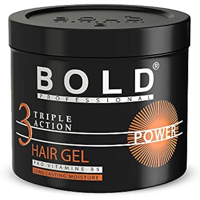 Bold Professional Triple Action Strong Hair Gel - Pro Vitamin B5 - Long-Lasting Shine - Power - 1000 Ml - Image 1